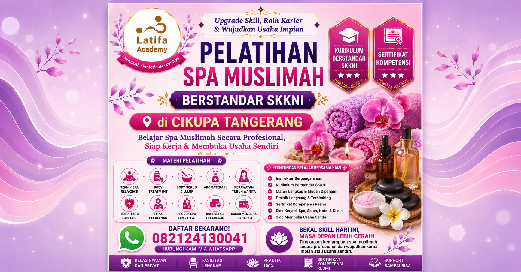 Pelatihan Spa Muslimah Berstandar SKKNI di Cikupa Tangerang 082124130041